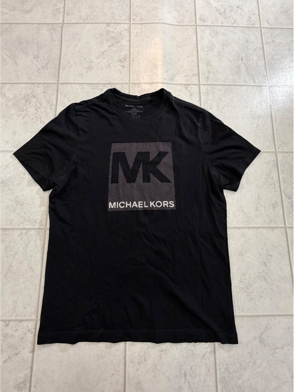 Michael Kors Black Logo T Shirt Size M